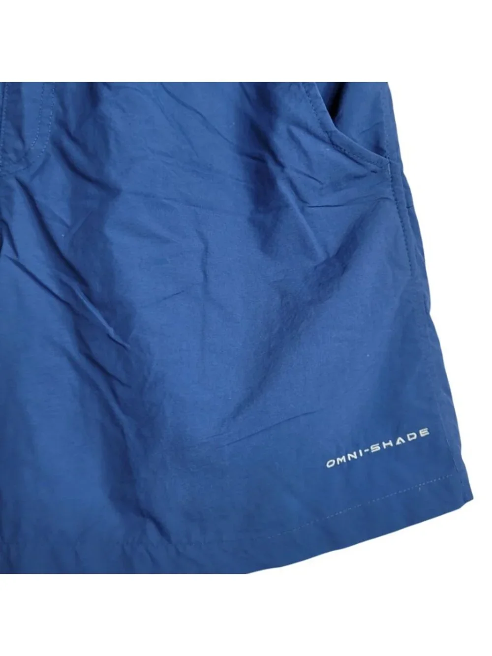Columbia Mens PFG Swim Shorts Blue Medium Drawstring Pockets Omni-Shade 6